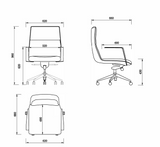 RL Mirage Genuine Leather Medium Back Executive Chair