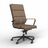 OL Mode PU Leather Upholstered Boardroom Chair - Chocolate