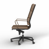 OL Mode PU Leather Upholstered Boardroom Chair - Chocolate