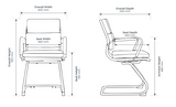 OL Mode PU Upholstered Sled Base Guest Chair with Arms