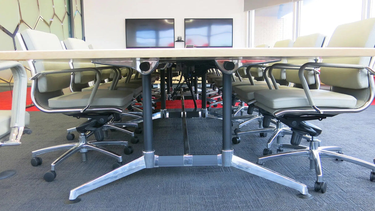 OL Modulus Meeting Table Twin Post Triple Span Frame