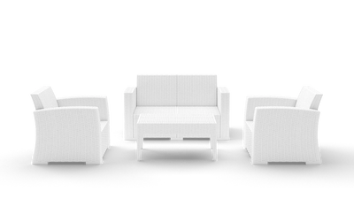 FL Monaco Hospitality Outdoor 2+1+1 Seater Lounge Set