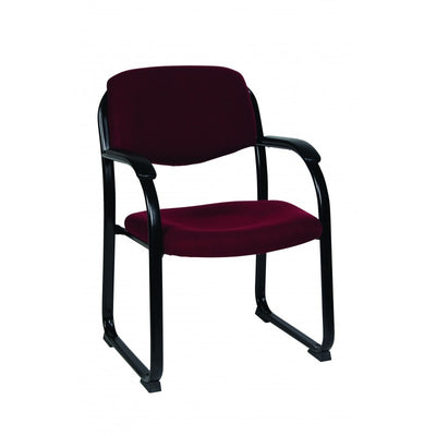 MA Morgan Fabric or Vinyl Upholstered Sled Base Visitor Armchair