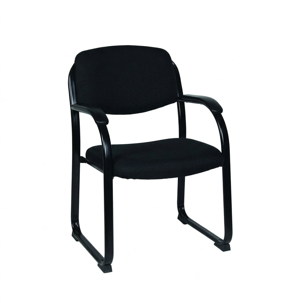 MA Morgan Fabric or Vinyl Upholstered Sled Base Visitor Armchair