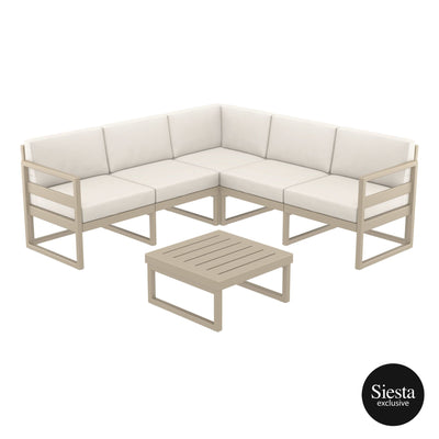 FL Mykonos Hospitality Outdoor Corner Loungeset with Cushions