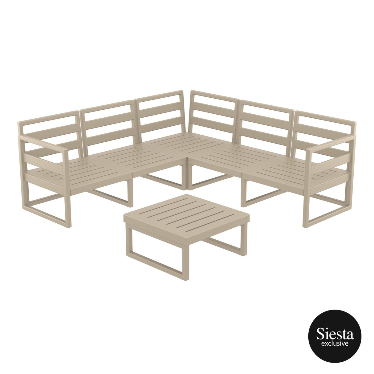 FL Mykonos Hospitality Outdoor Corner Lounge Set
