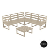 FL Mykonos Hospitality Outdoor Corner Lounge Set