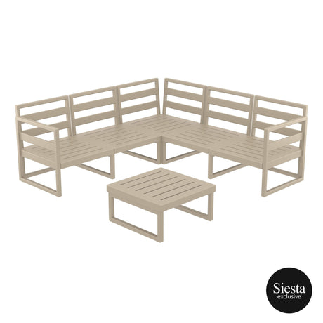 FL Mykonos Hospitality Outdoor Corner Lounge Set
