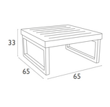 FL Mykonos Hospitality Outdoor Lounge Table or Side Table