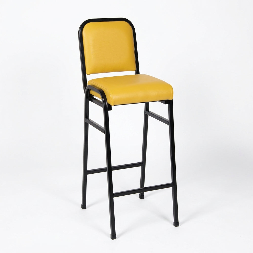 MA Nice Fabric or Vinyl Upholstered Stackable Bar Stool with Back