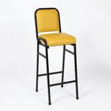 MA Nice Fabric or Vinyl Upholstered Stackable Bar Stool with Back