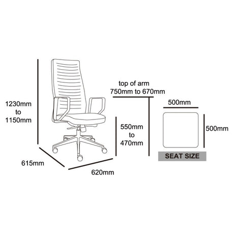 MA Neon High Back Executive Chair