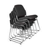 MA Nova Fabric Upholstered Chrome Based Stackable Visitor Chair