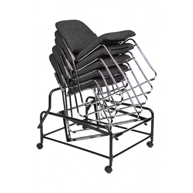 MA Nova Fabric Upholstered Chrome Based Stackable Visitor Chair