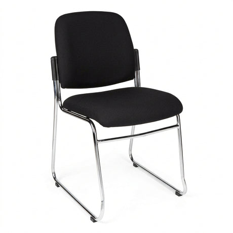 MA Nova Fabric or Vinyl Upholstered Chrome Based Stackable Visitor Chair