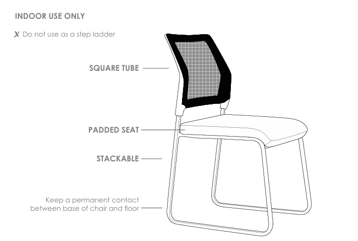 ST Neo Mesh Back Stackable Hospitality Chair