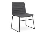 DD Nikola Black Sled Base Fabric Upholstered Chair