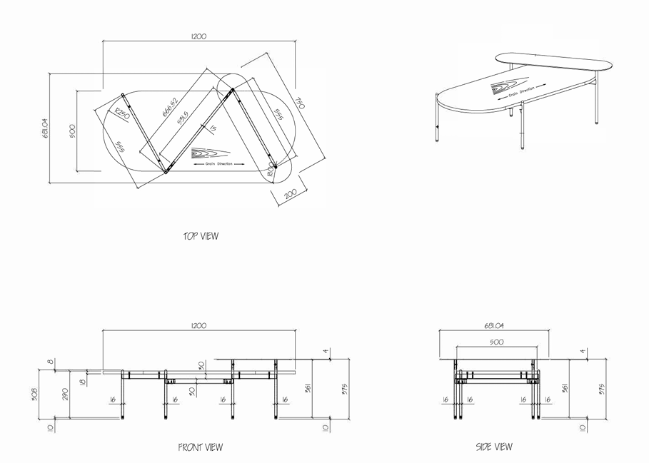 RL Nido Metal Leg Oval Coffee Table