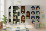 DD Noni Custom Made Wall Storage Unit with Open Shelves and Doors