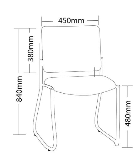 ST Vera Sled Base Fabric Upholstered Hospitality Chair