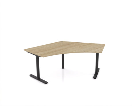 OL AgileMotion+ Electric Height Adjustable Round Leg 120° Corner Desk
