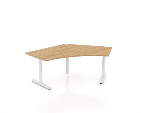 OL AgileMotion+ Electric Height Adjustable Round Leg 120° Corner Desk