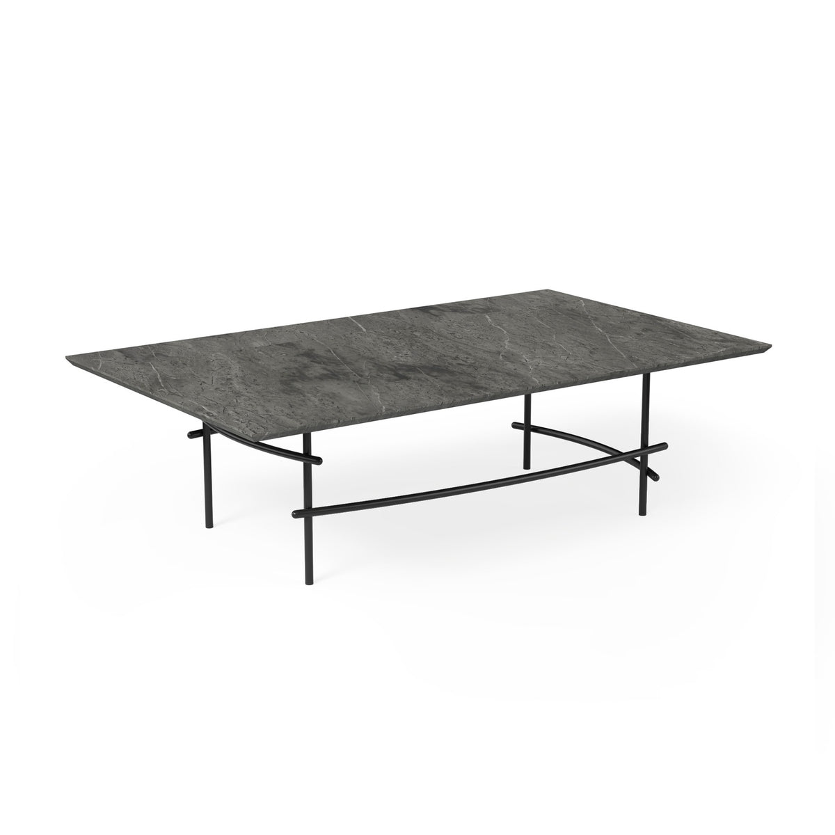OL Arcos Marble Top Metal Base Rectangular Coffee Table