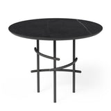 OL Arcos Marble Top Triangle Metal Base Round Coffee Table