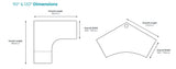 OL Axis Single User 120° Workspace Corner Desk