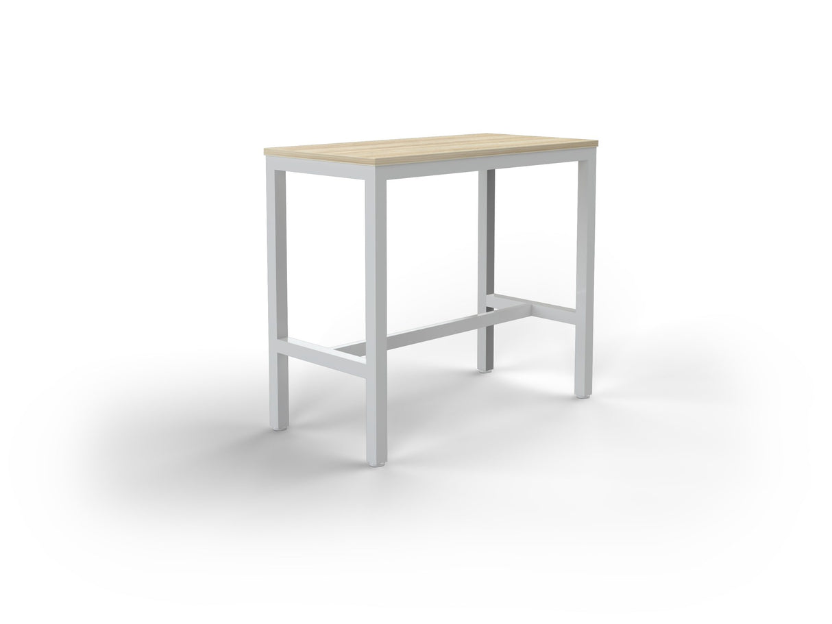 OL Axis Bar Leaner Table - Oak Top with White Frame