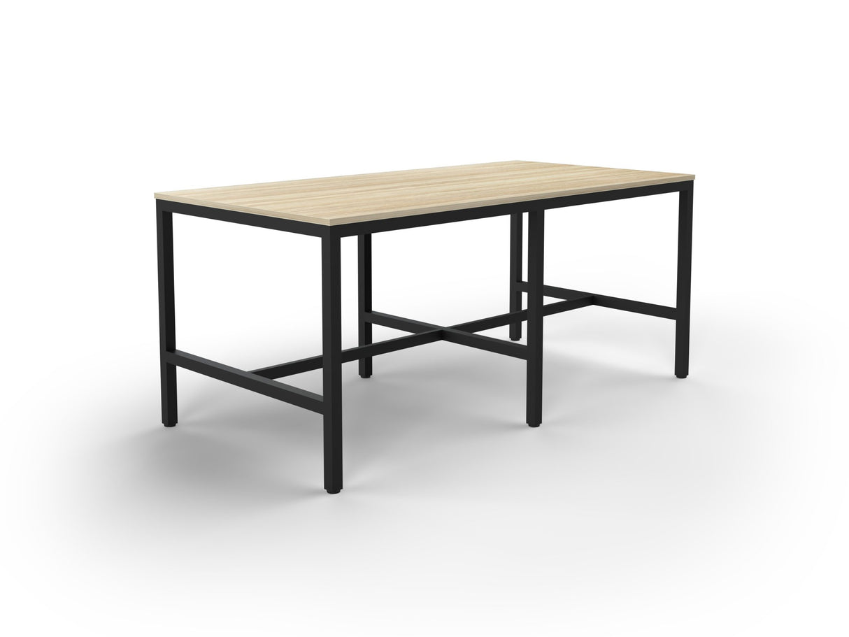 OL Axis Bar Leaner Table - Oak Top with Black Frame