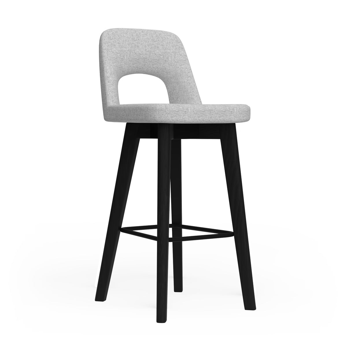 OL Elaro Fabric Upholstered Black Timber Leg Breakout High Chair