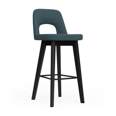 OL Elaro Fabric Upholstered Black Timber Leg Breakout High Chair