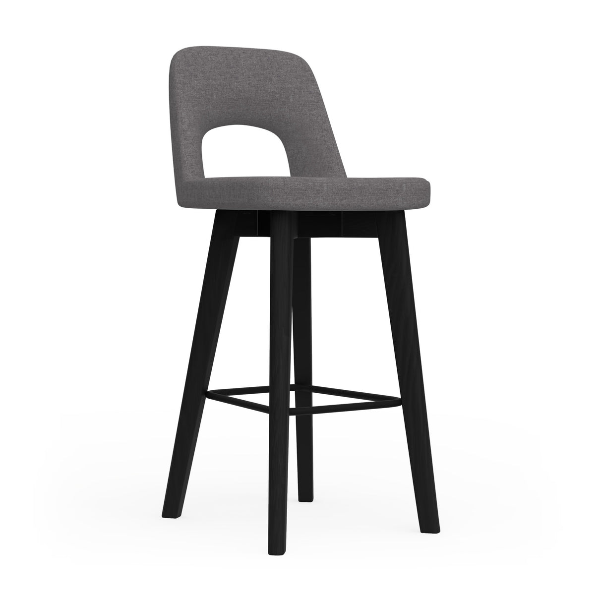 OL Elaro Fabric Upholstered Black Timber Leg Breakout High Chair