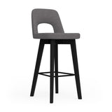 OL Elaro Fabric Upholstered Black Timber Leg Breakout High Chair