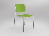 OL Game Stacking Chair -4 Legs White Shell Upholstered