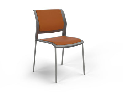 OL Game Fabric Upholstered Charcoal Shell Breakout Chair -4 Legs
