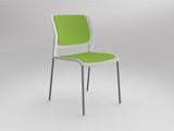 OL Game Stacking Chair -4 Legs White Shell Upholstered