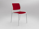 OL Game Stacking Chair -4 Legs White Shell Upholstered