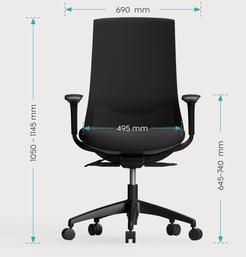 OL Laine Fabric Upholstered Ergonomic Task Chair