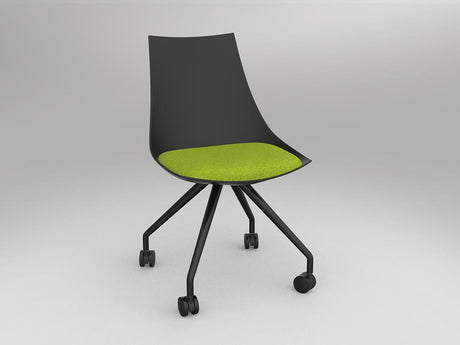 OL Luna Black Chair with Castor Base