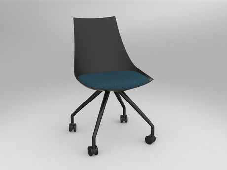 OL Luna Black Chair with Castor Base