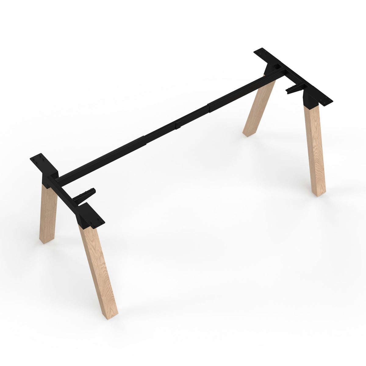 OL Plantation Oak Timber Single User Desk Frame