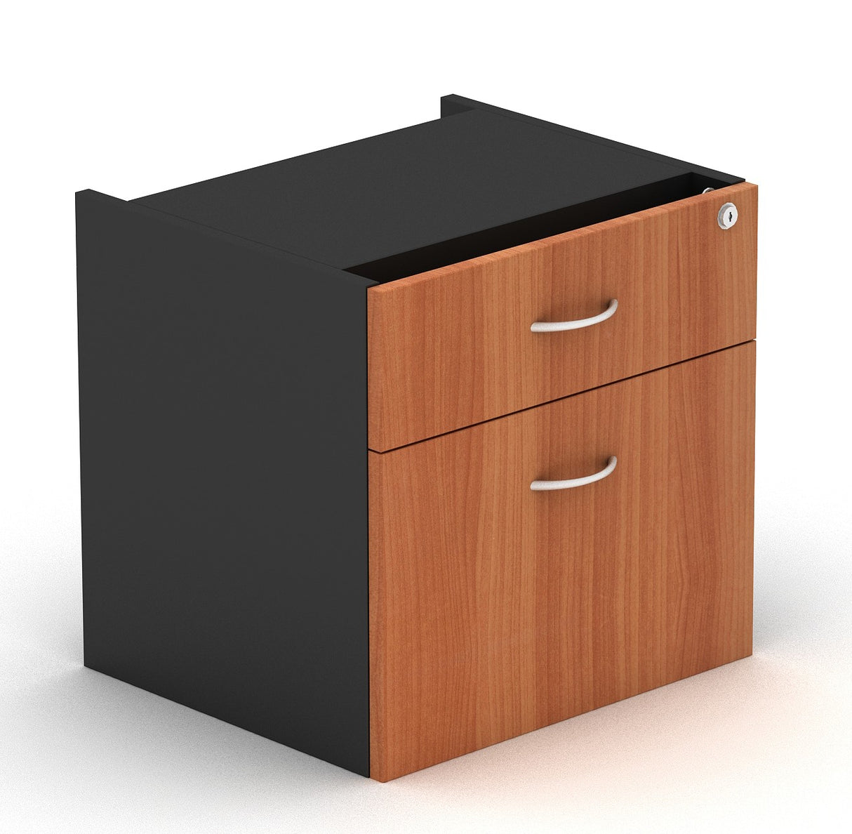 GP OMsystem Commercial Office Fix Desk Pedestal 1 Drawer & 1 File