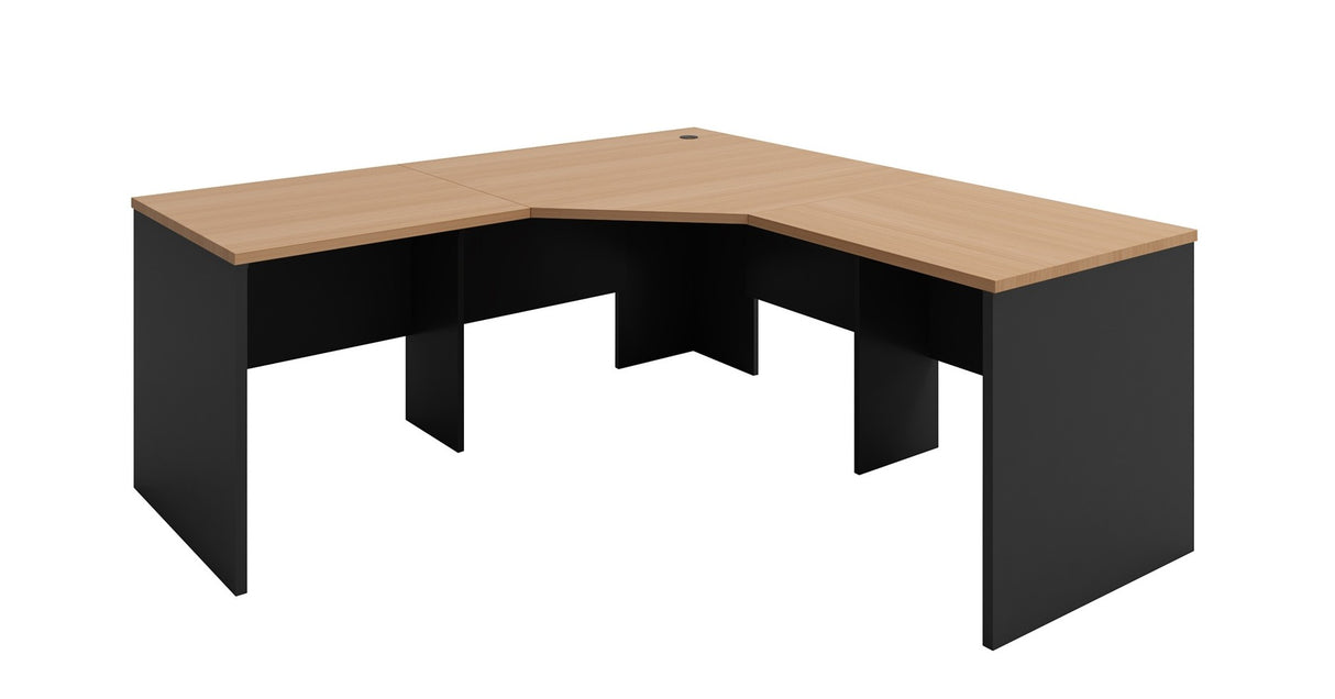 GP OMsystem Commercial Office 3 Piece Corner Workstation