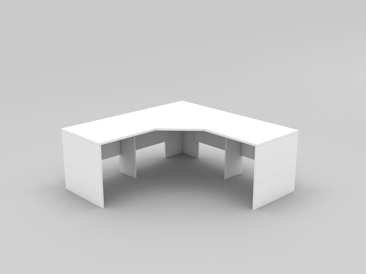 GP OMsystem Commercial Office 3 Piece Corner Workstation