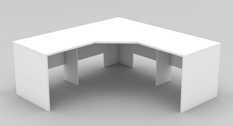 GP OMsystem Commercial Office 3 Piece Corner Workstation