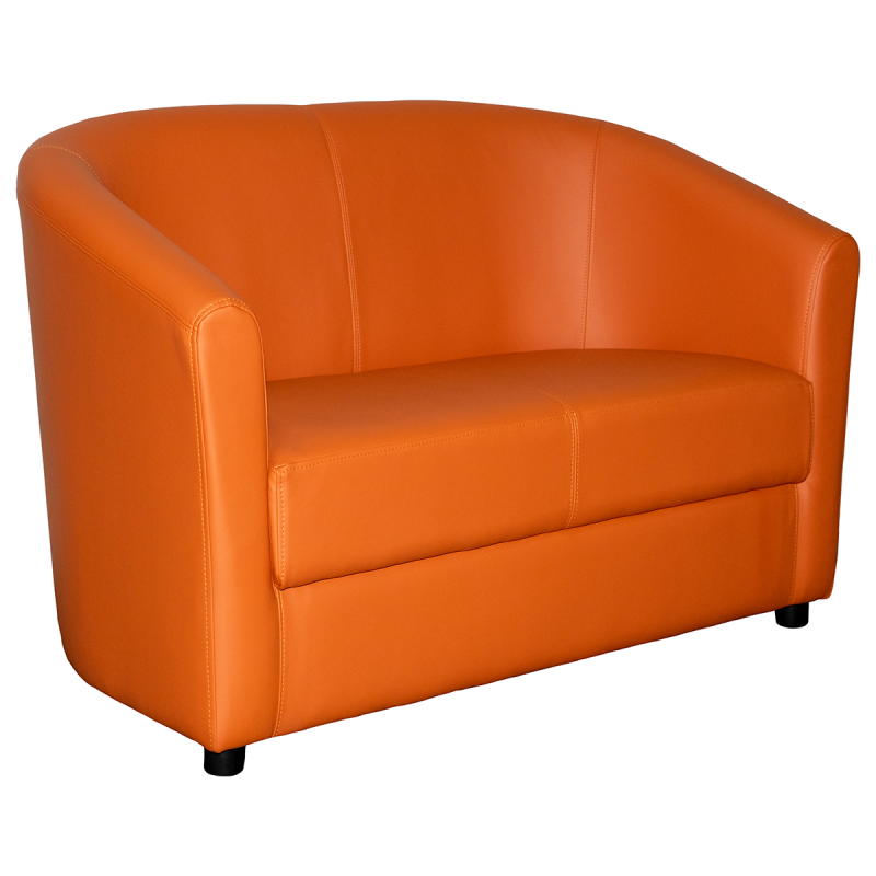 MA Omega Fabric or Vinyl Upholstered 2 Seater Tub Lounge