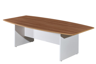 GP H-Base Boardroom Table - Virginia Walnut & White