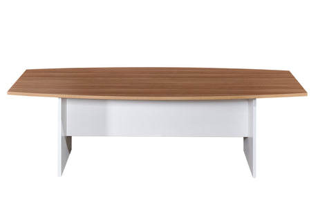 GP H-Base Boardroom Table - Virginia Walnut & White